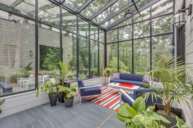 Completed Sunroom with Exterior View